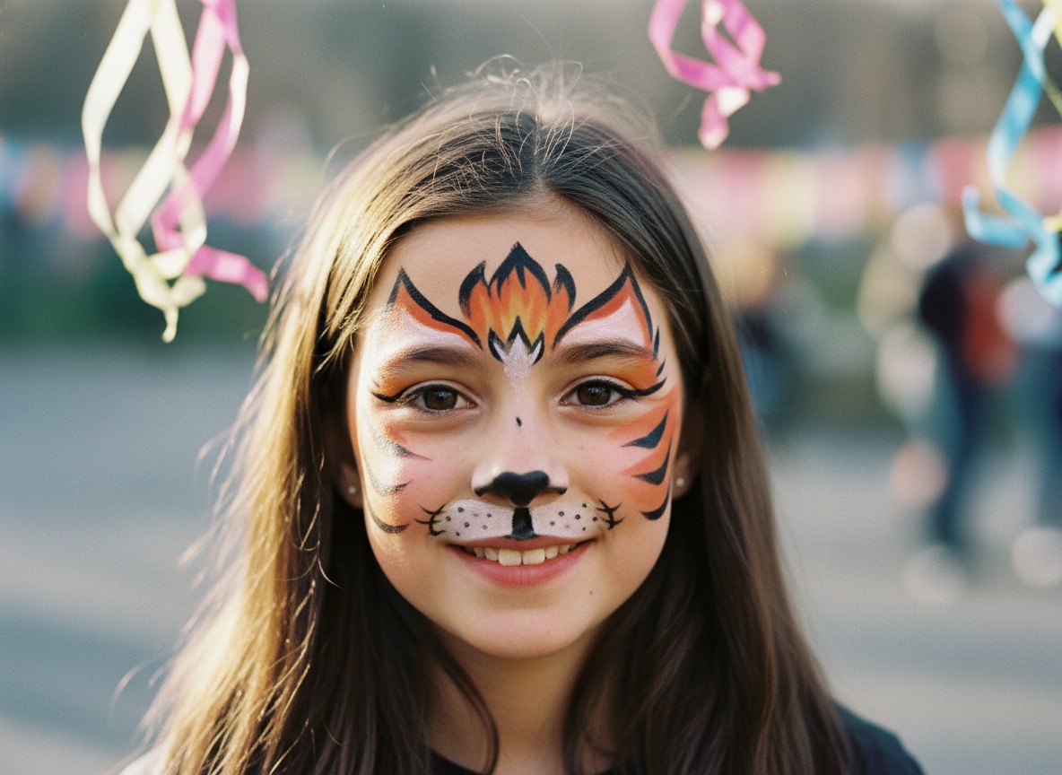 pintacaras carnaval para niñas con IA en Filmora