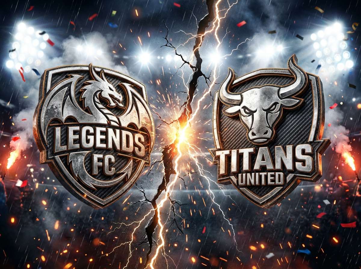 cartel de partido de fútbol con estilo profesional