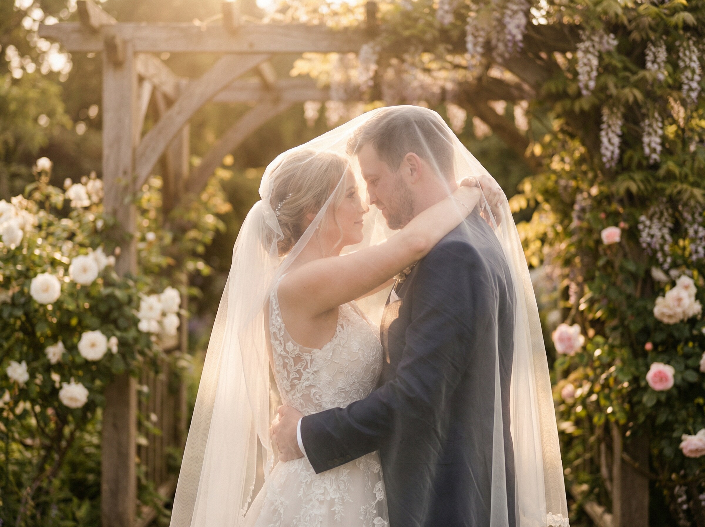 pareja dándose un beso romántico con estilo cálido