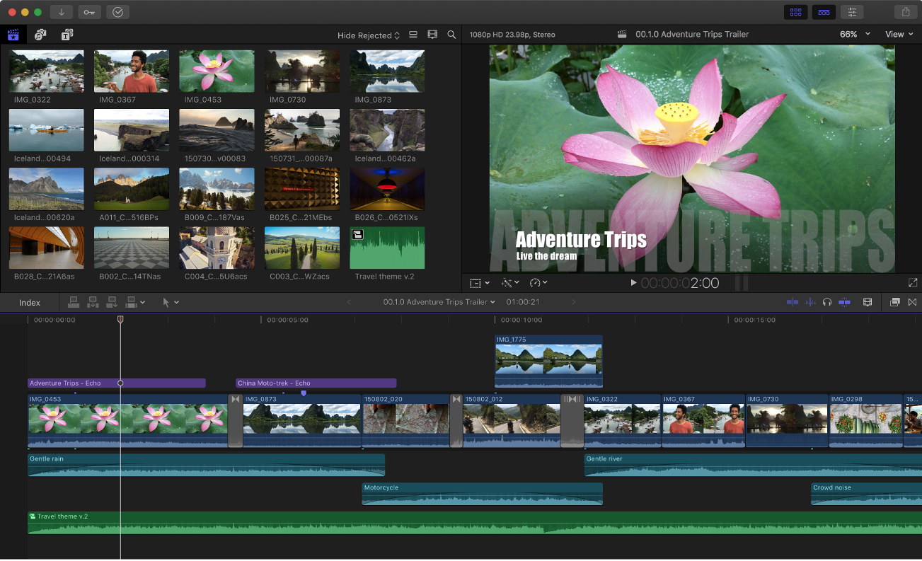 como editar videos para youtube - editor Final Cut Pro X