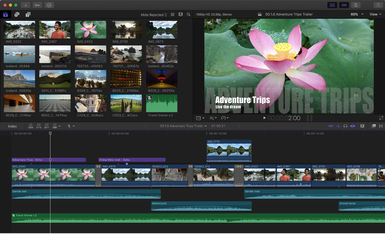 mejores editores de video para pc - editor Final Cut Pro X