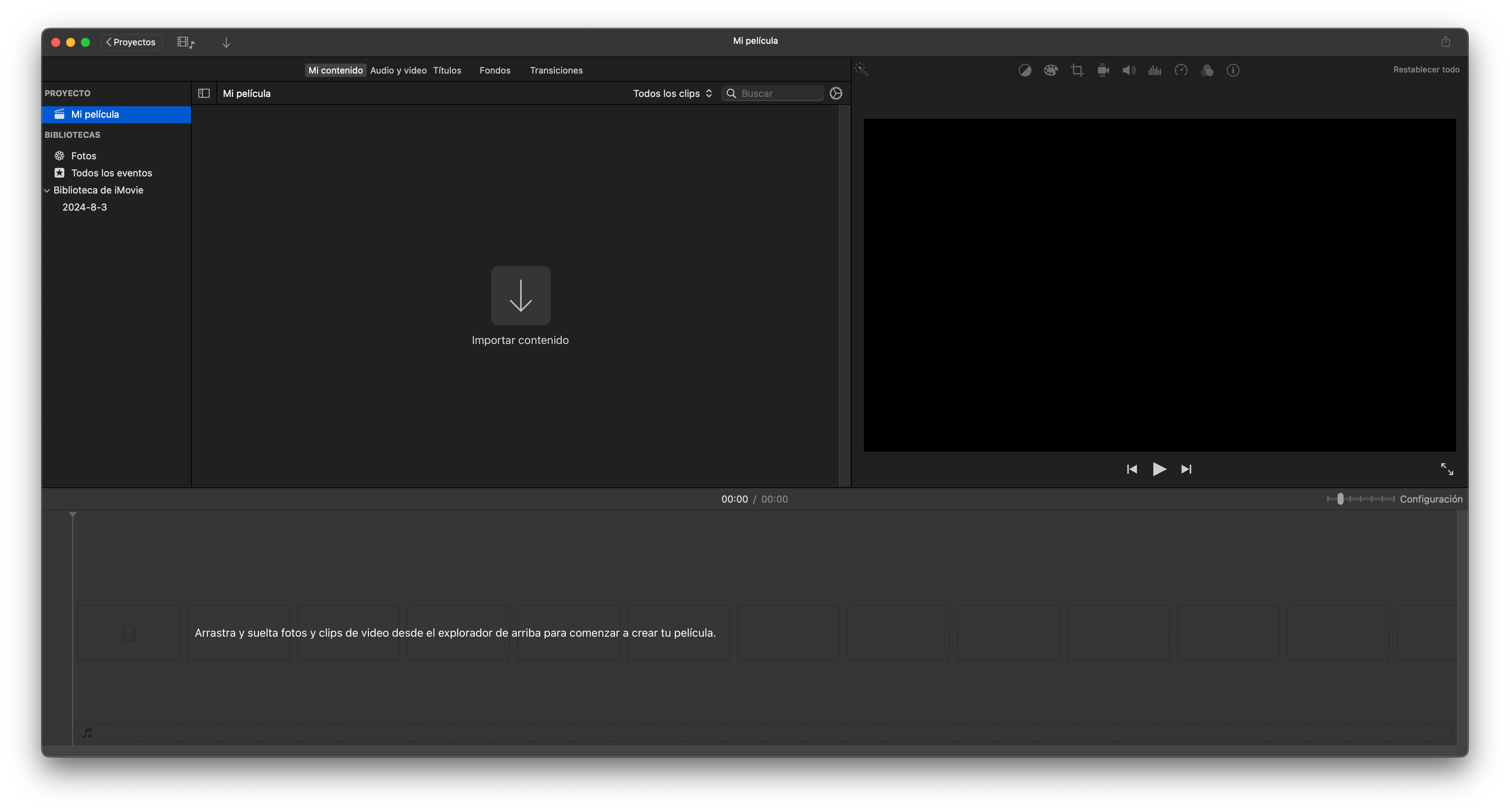 editor video mac imovie