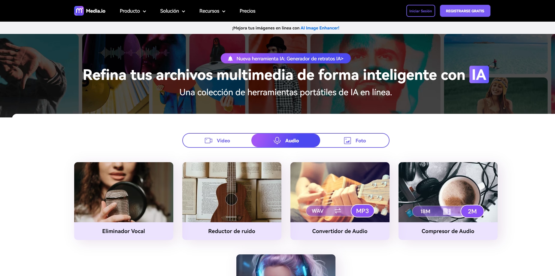 poner música a un video online con clipchamp