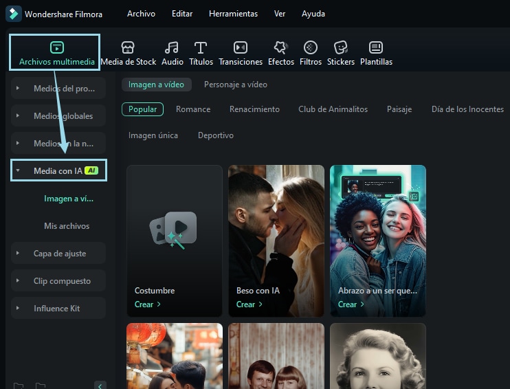 selecciona imagen a video