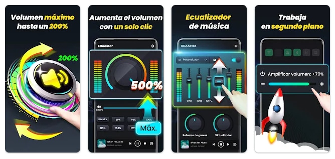 xbooster amplificador sonido android
