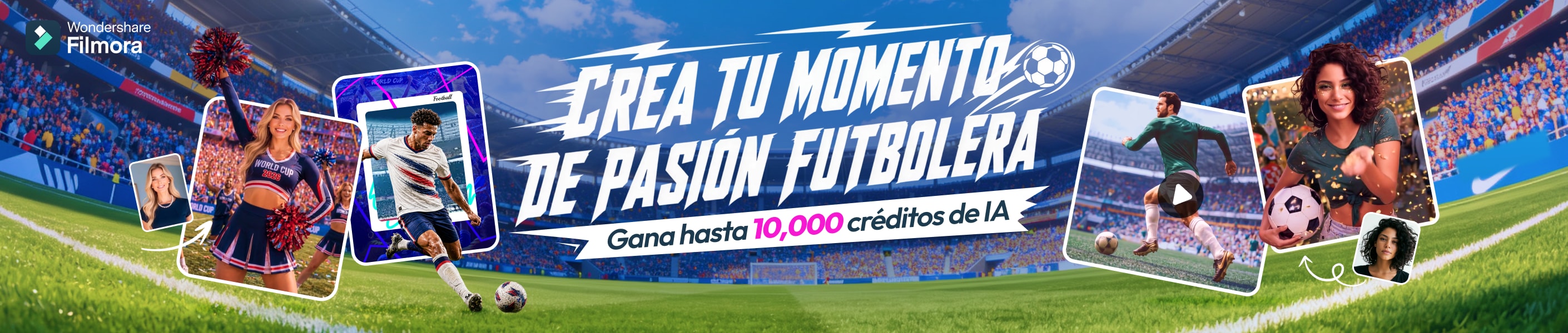 banner para crear tu momento de fan del fútbol