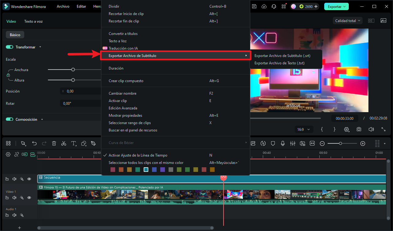 Transcribe el diálogo del video
