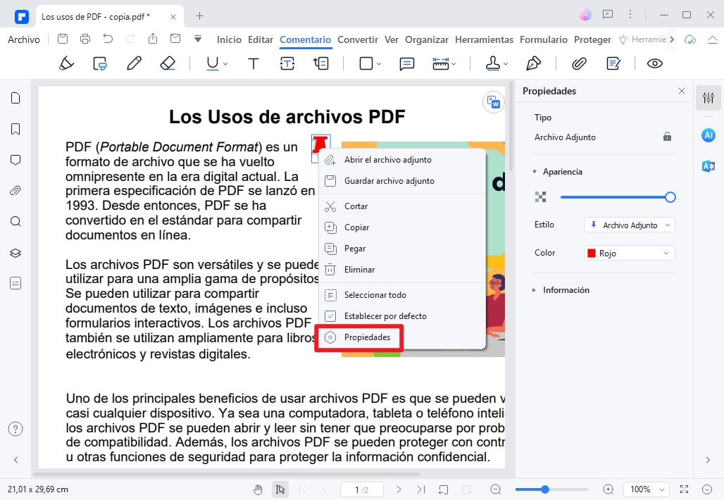 cómo insertar PDF en Word