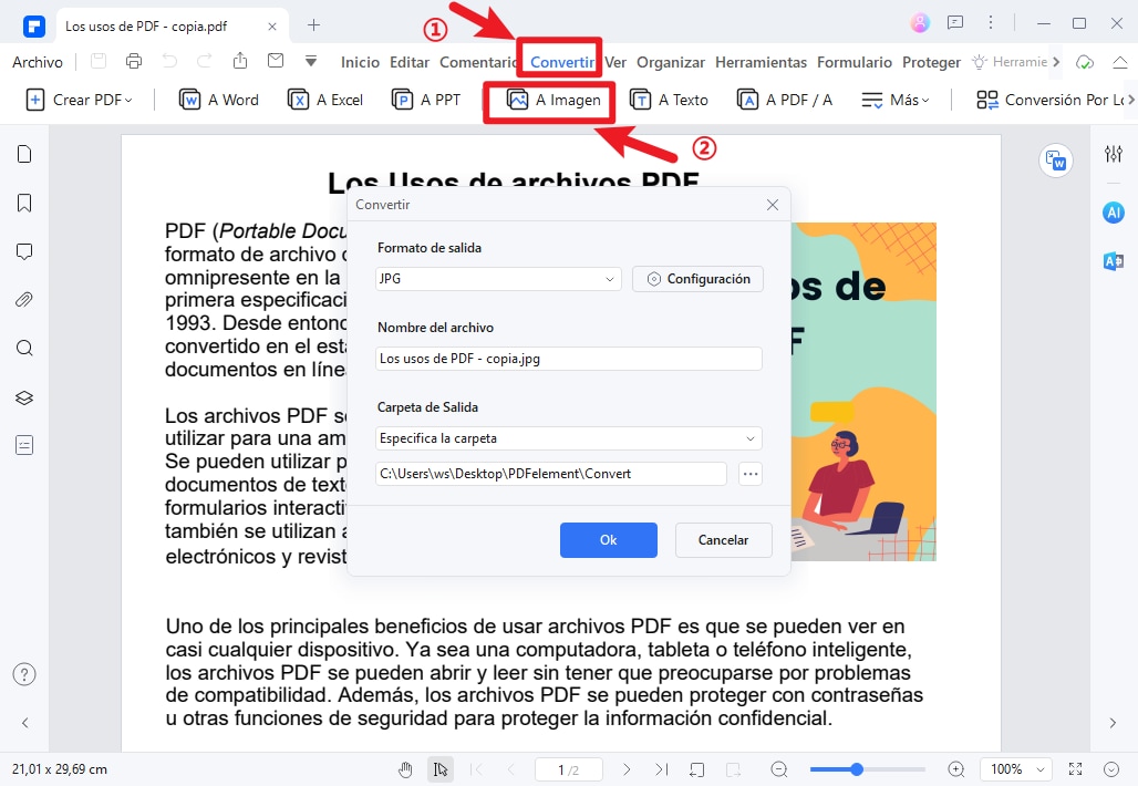 convertidor de pdf a paint