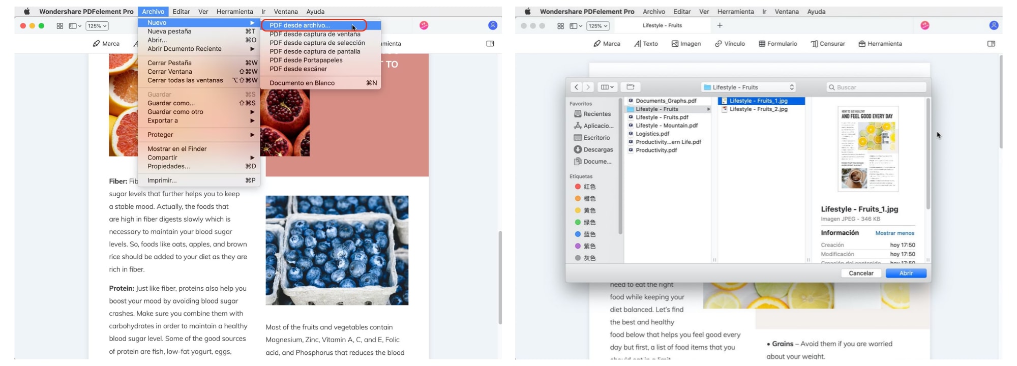 Convertir HEIC a PDF en Mac