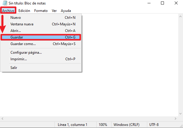 Conversión manual de PDF a TXT