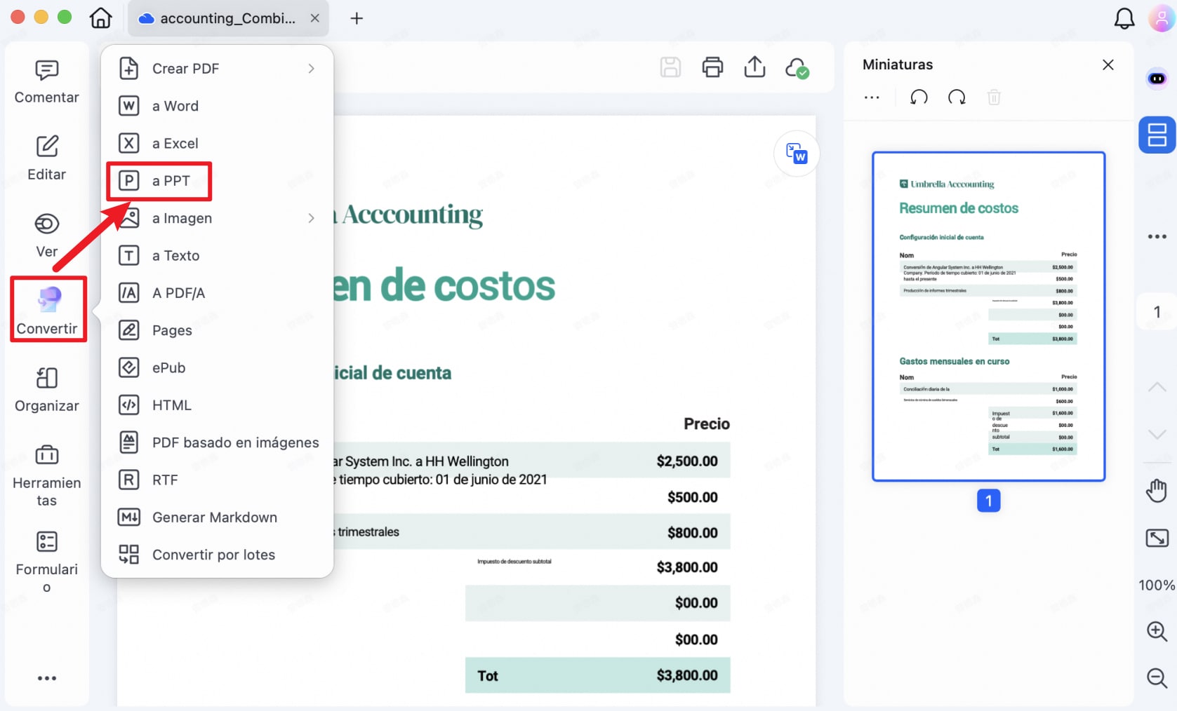 pdf al formato de keynote