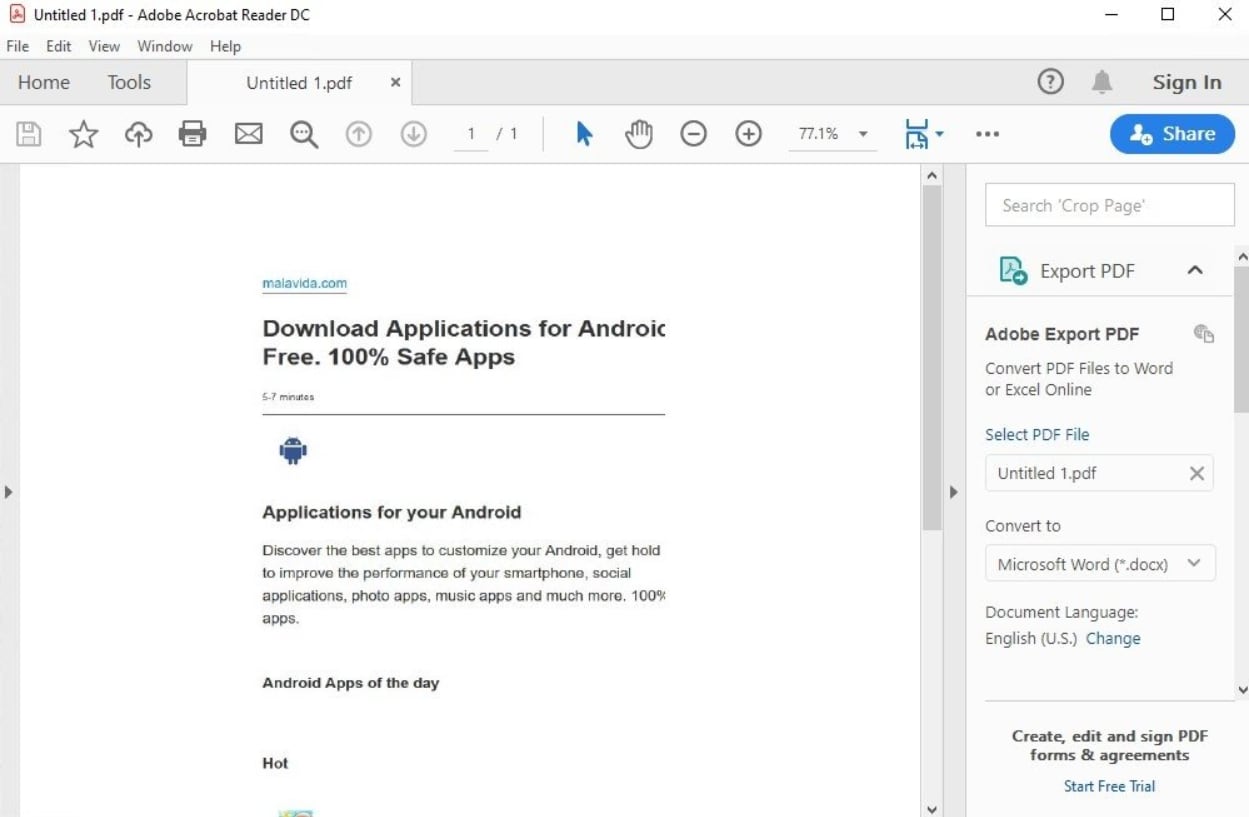 Adobe Acrobat - lector de pdf para window 7