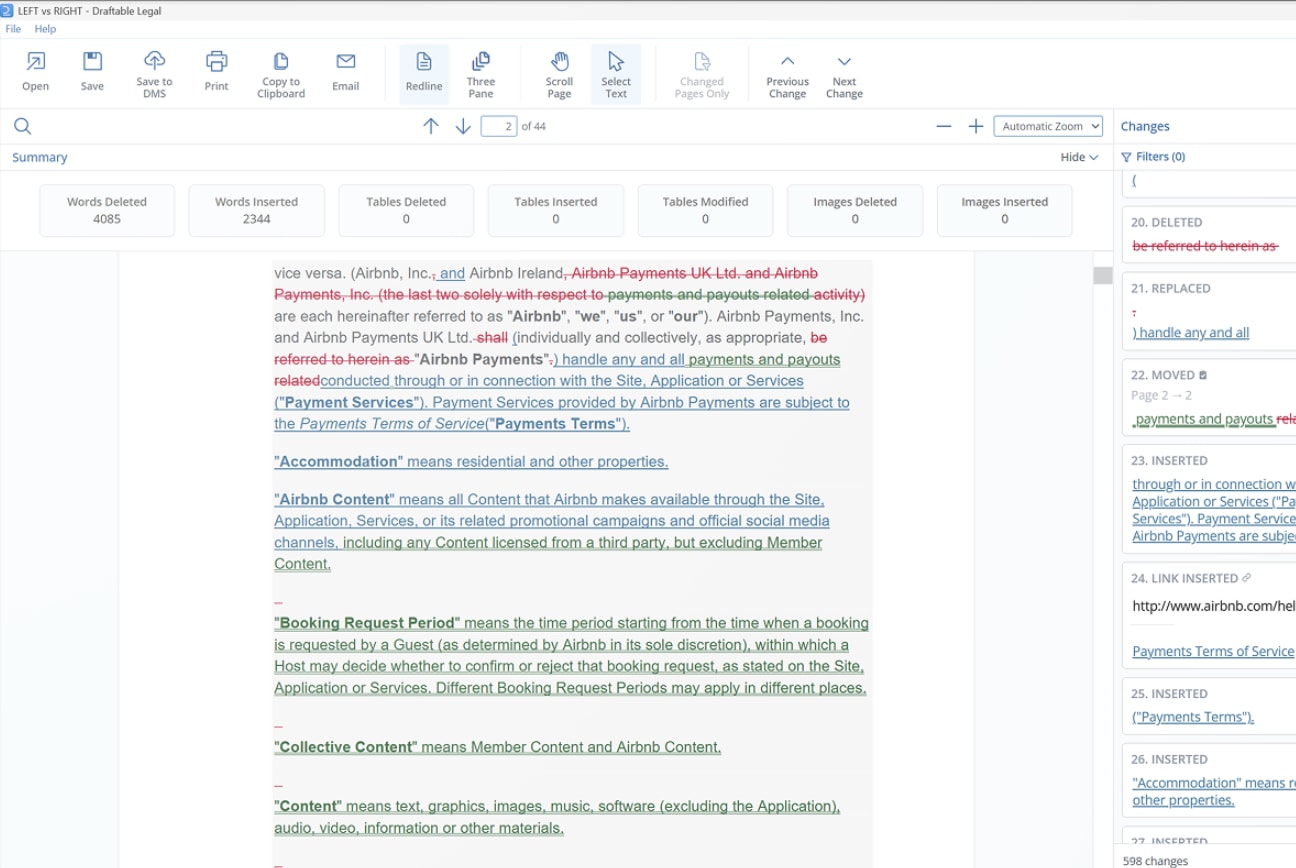 Draftable para comparar documentos pdf