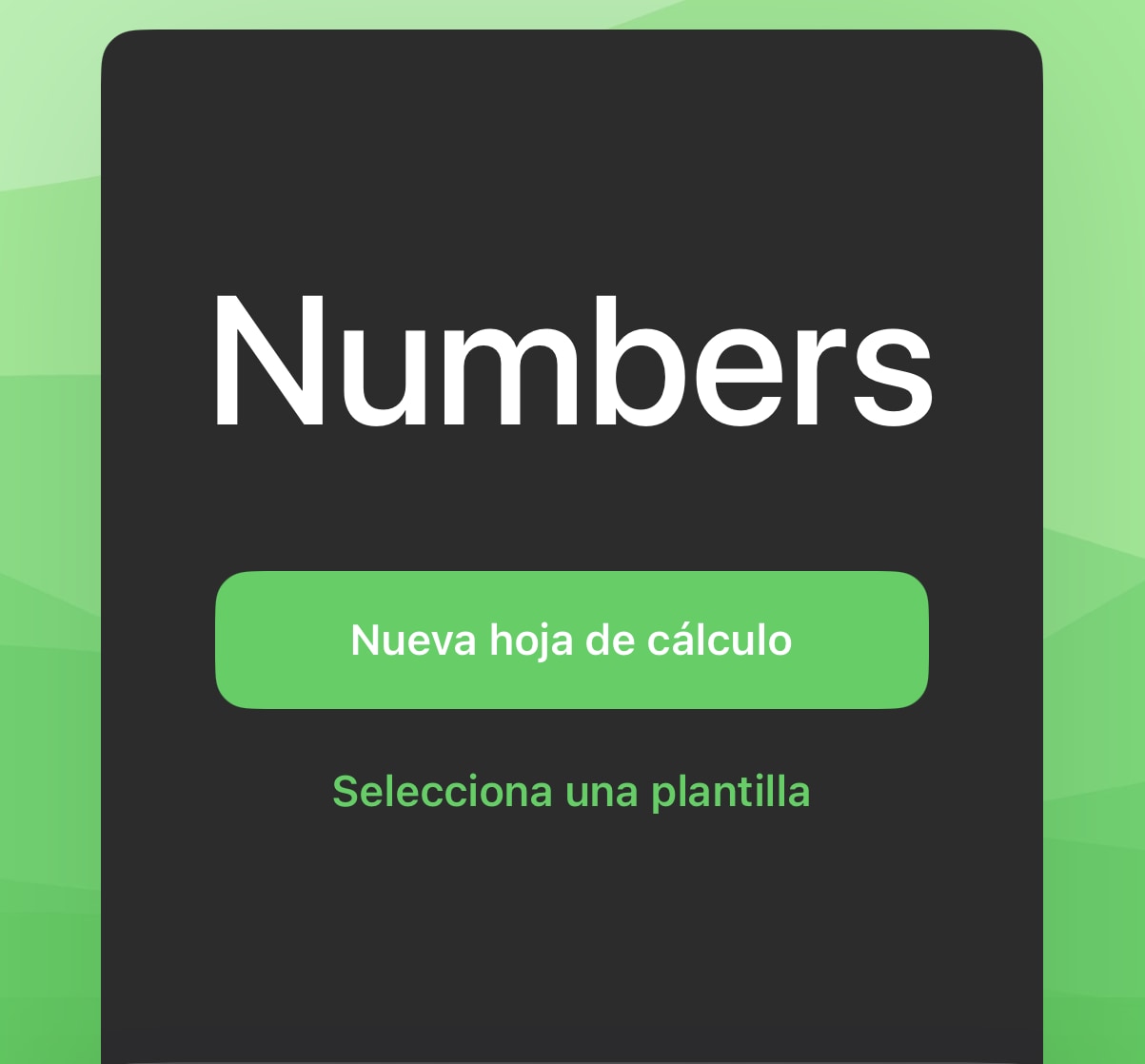 Convertir Numbers a PDF en iPhone o iPad: abrir el menú de opciones en Numbers