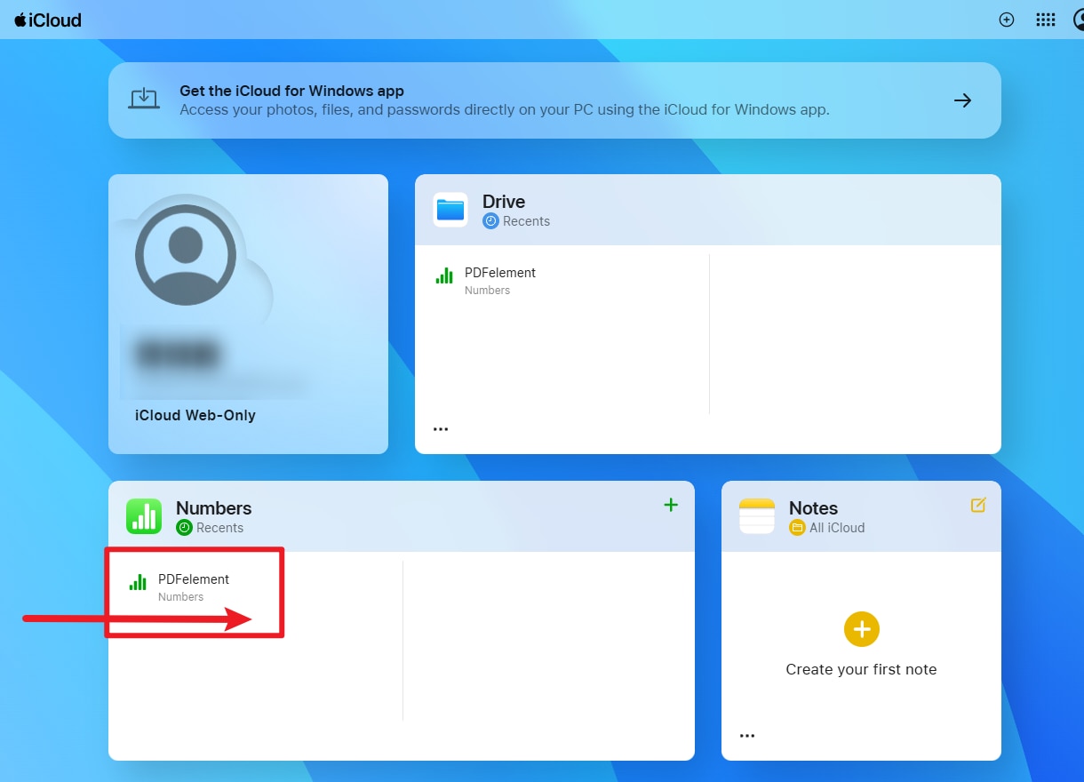 Abrir un archivo Numbers en iCloud: acceder a Numbers y cargar el documento