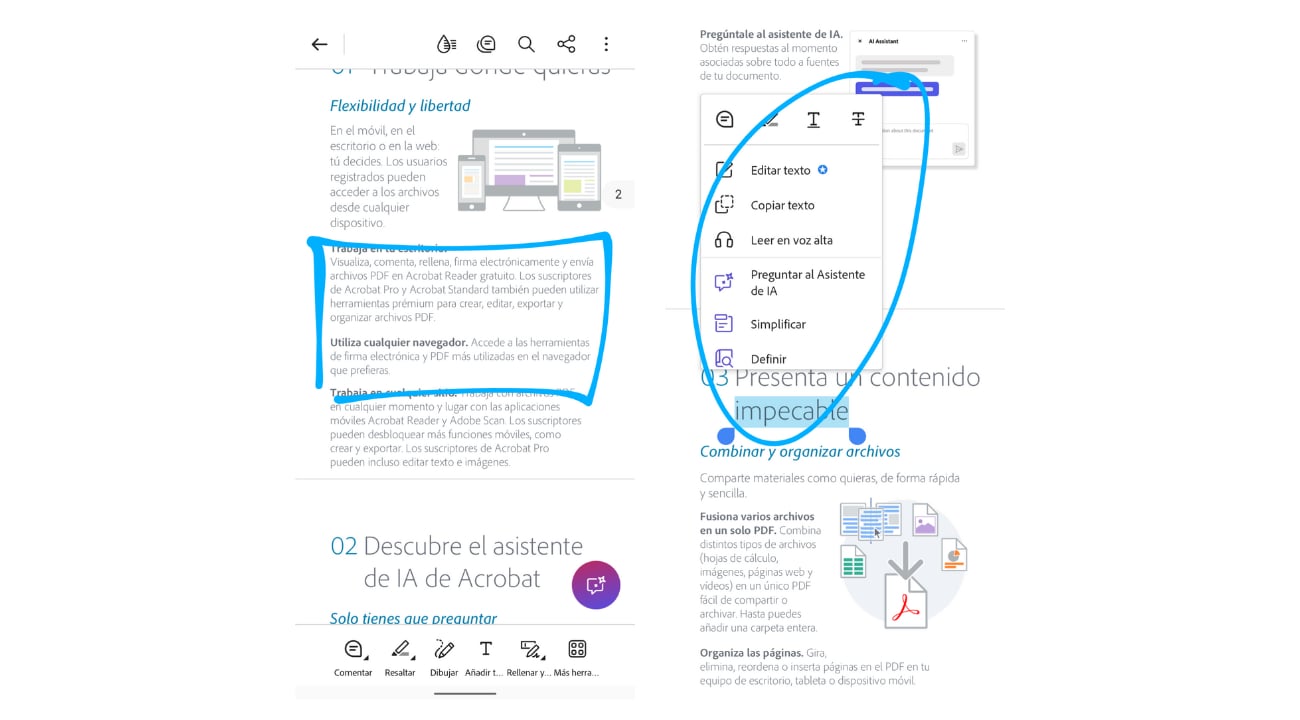 editar PDF en Android con Adobe