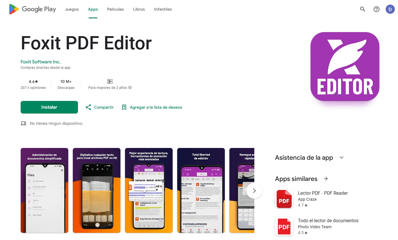 editores de PDF para Android gratuitos