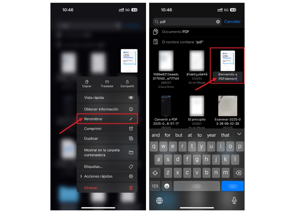 Renombrar archivo PDF con Archivo de iOS
