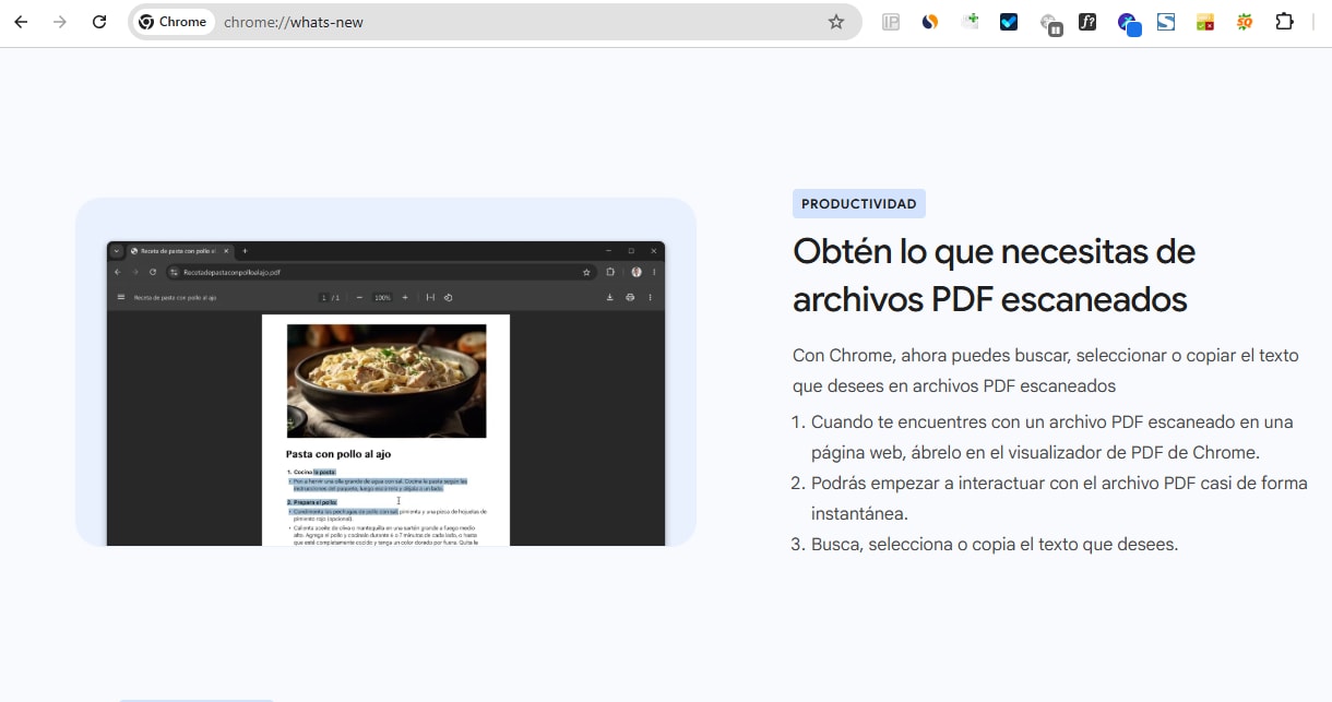 copiar texto de un PDF escaneado gratis con Chrome