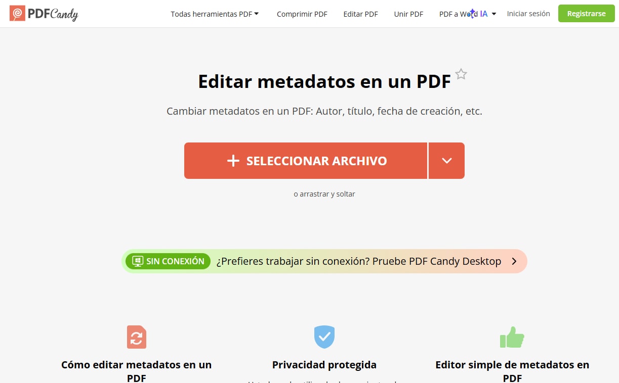 editar metadatos de PDF online