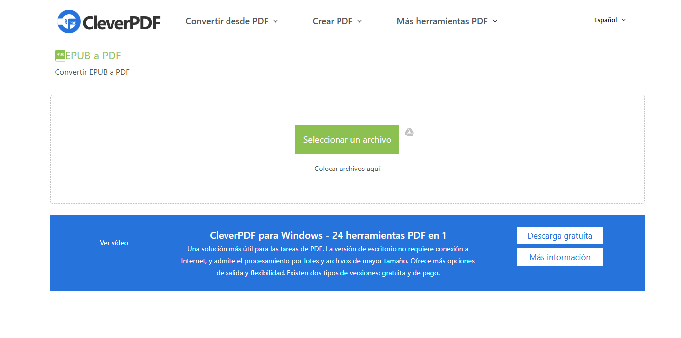 Convertir EPUB a PDF online gratis