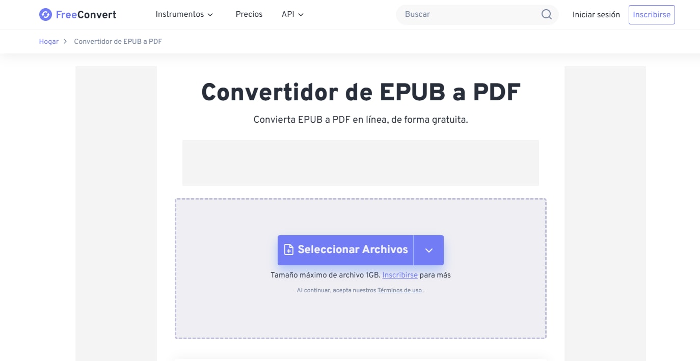 Convertir EPUB a PDF online gratis