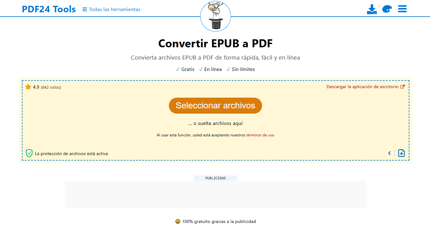 Convertir EPUB a PDF online gratis