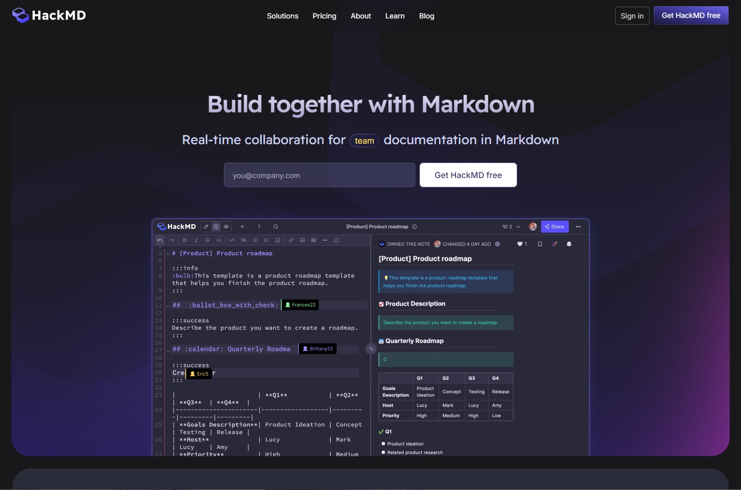 Editor online de Markdown - HackMD