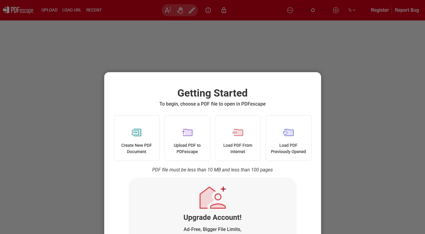PDFescape – Editor y anotador de PDF online gratis