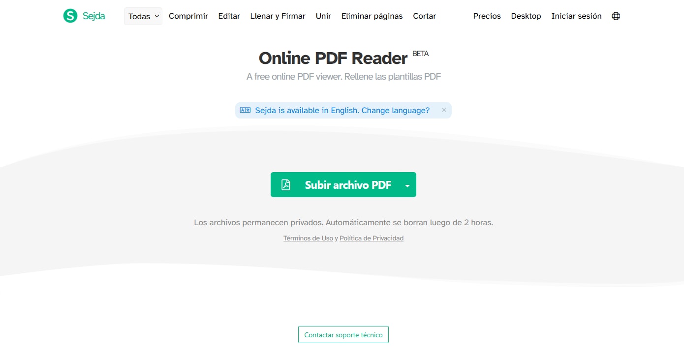 Sejda PDF – Editor de PDF online con funciones avanzadas