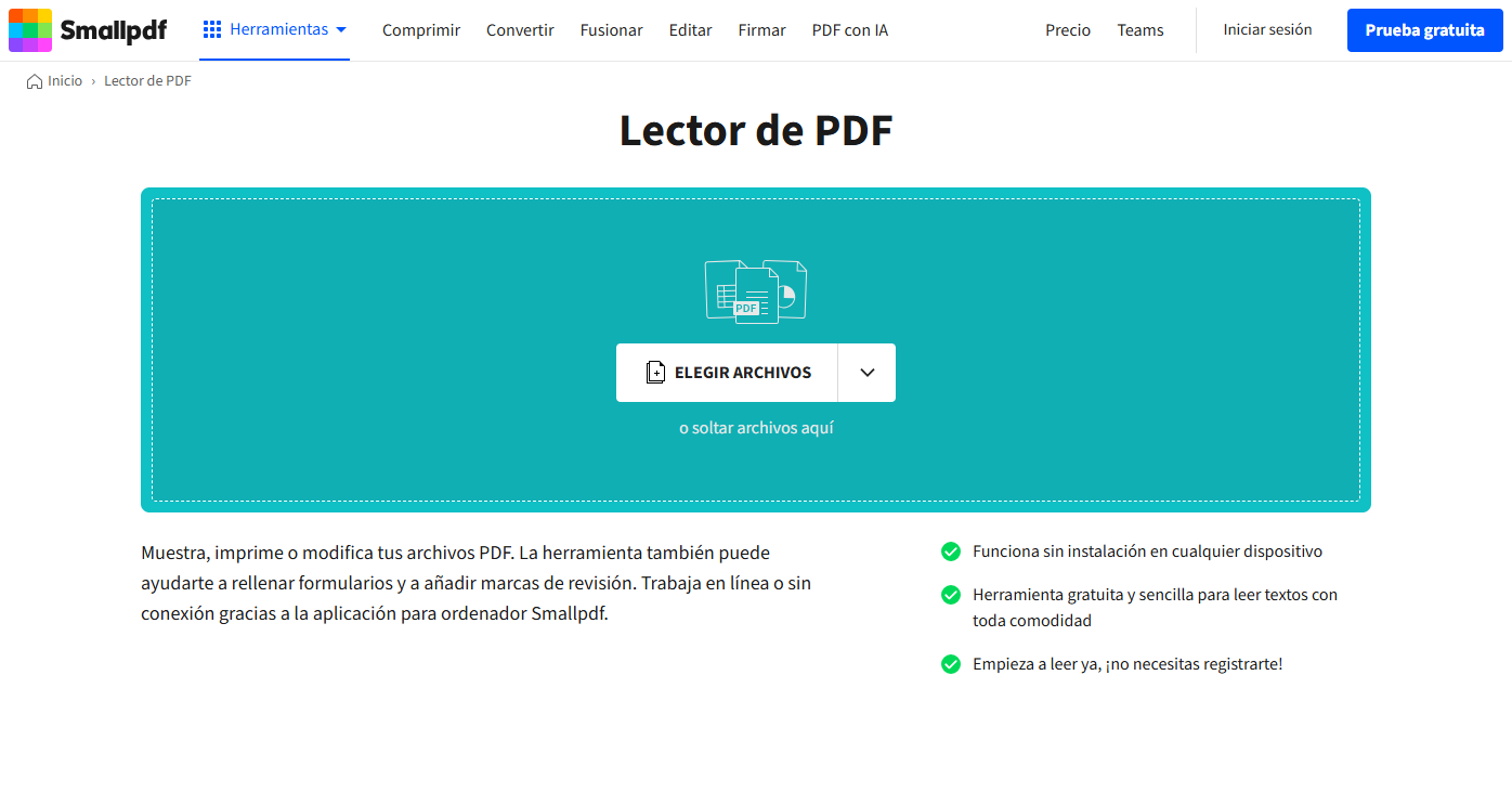 Smallpdf – Herramientas PDF online fáciles de usar