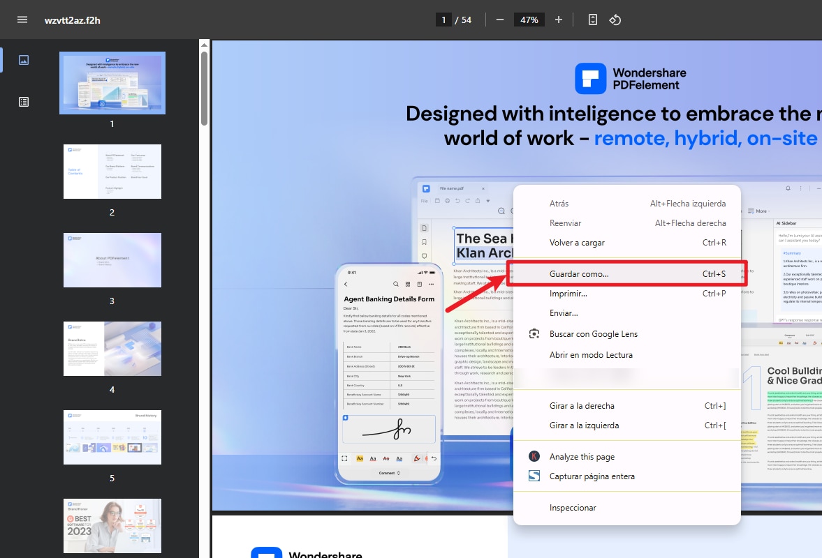 guardar archivos pdf desde google chrome