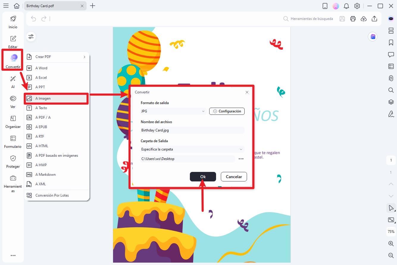 Crear tarjetas de feliz cumpleaños