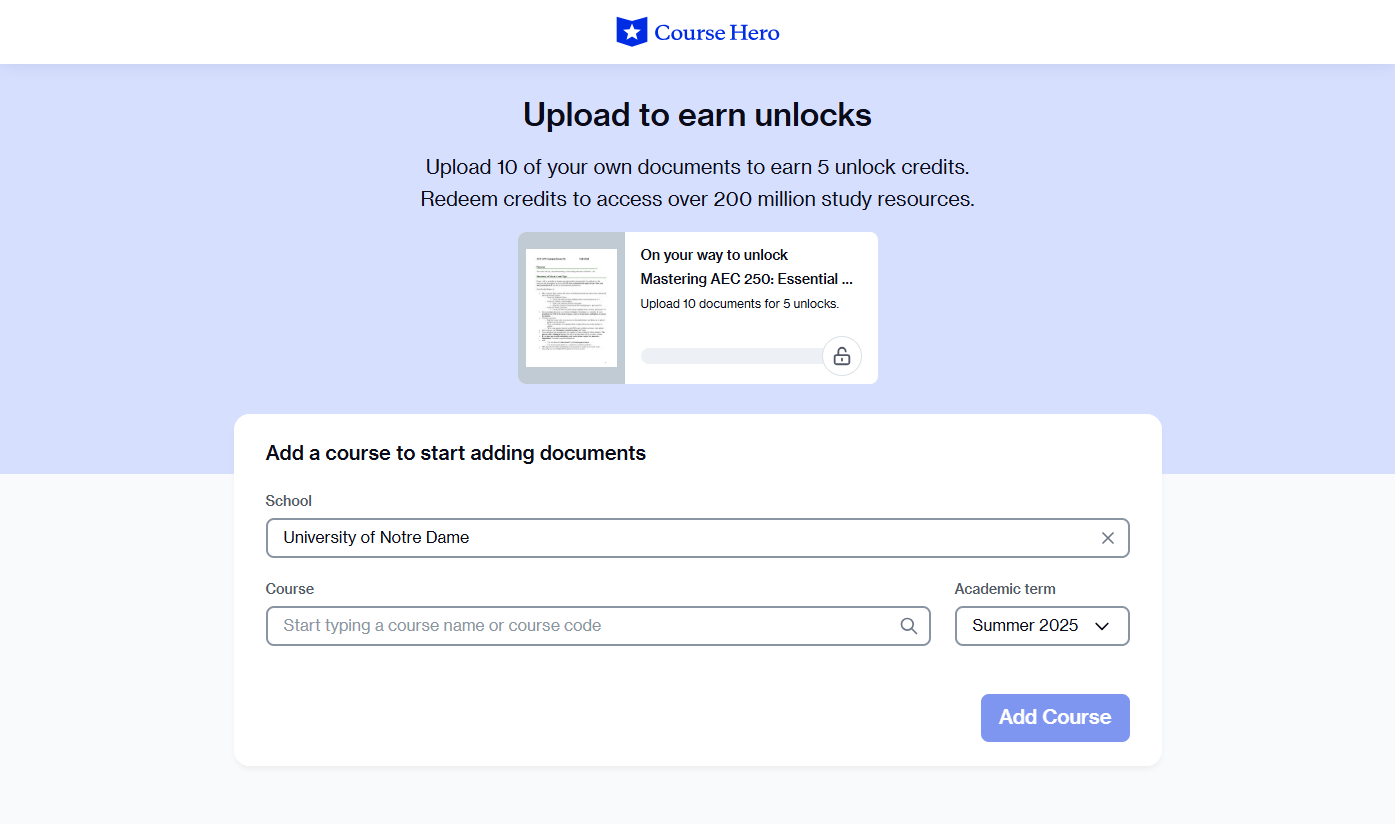 desbloquea documentos de Course Hero gratis