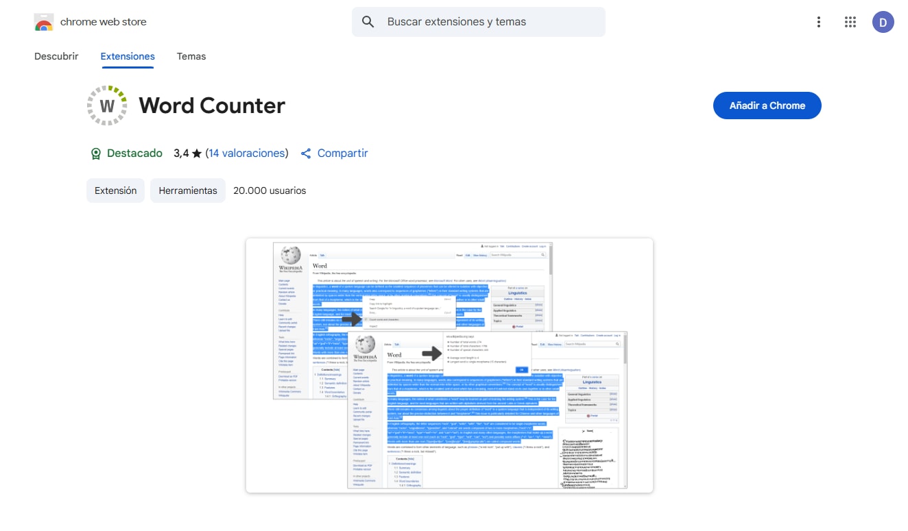 conteo de palabras en pdf