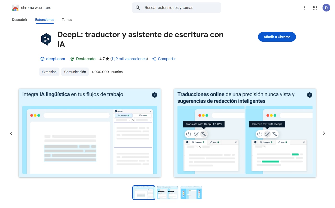 DeepL: traductor y asistente de escritura con IA