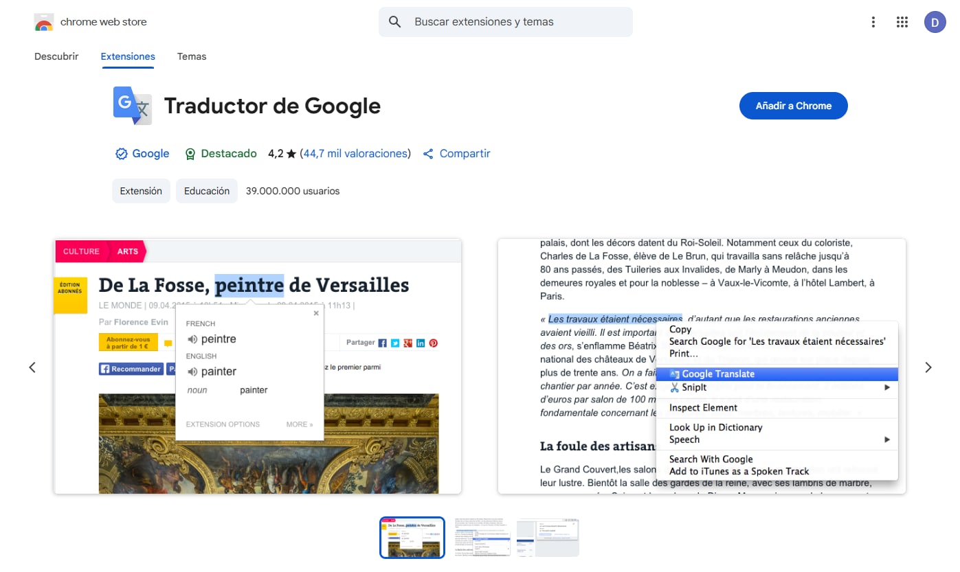 Google Translate Extension