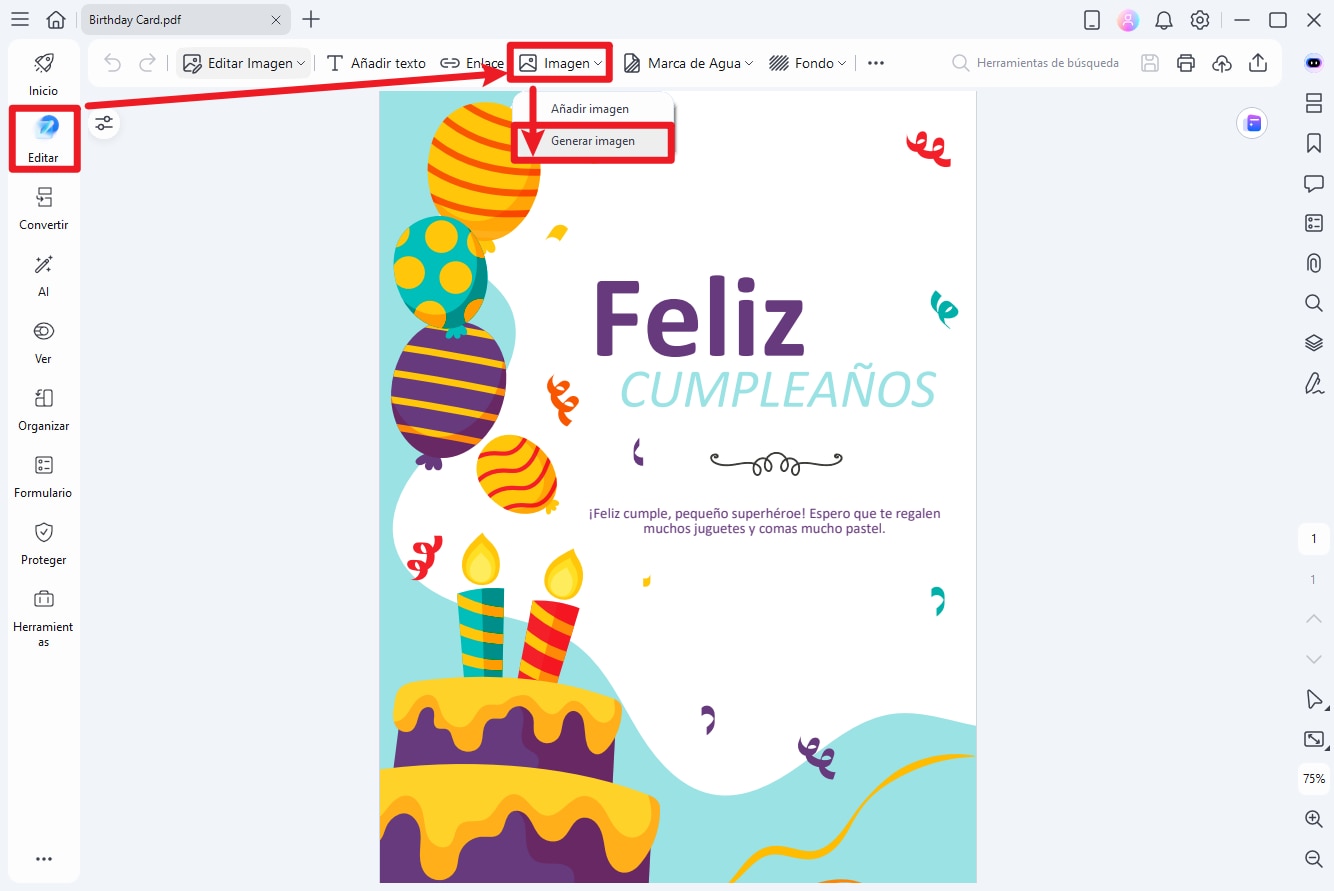 Crear imágenes de feliz cumpleaños para usar en WhatsApp