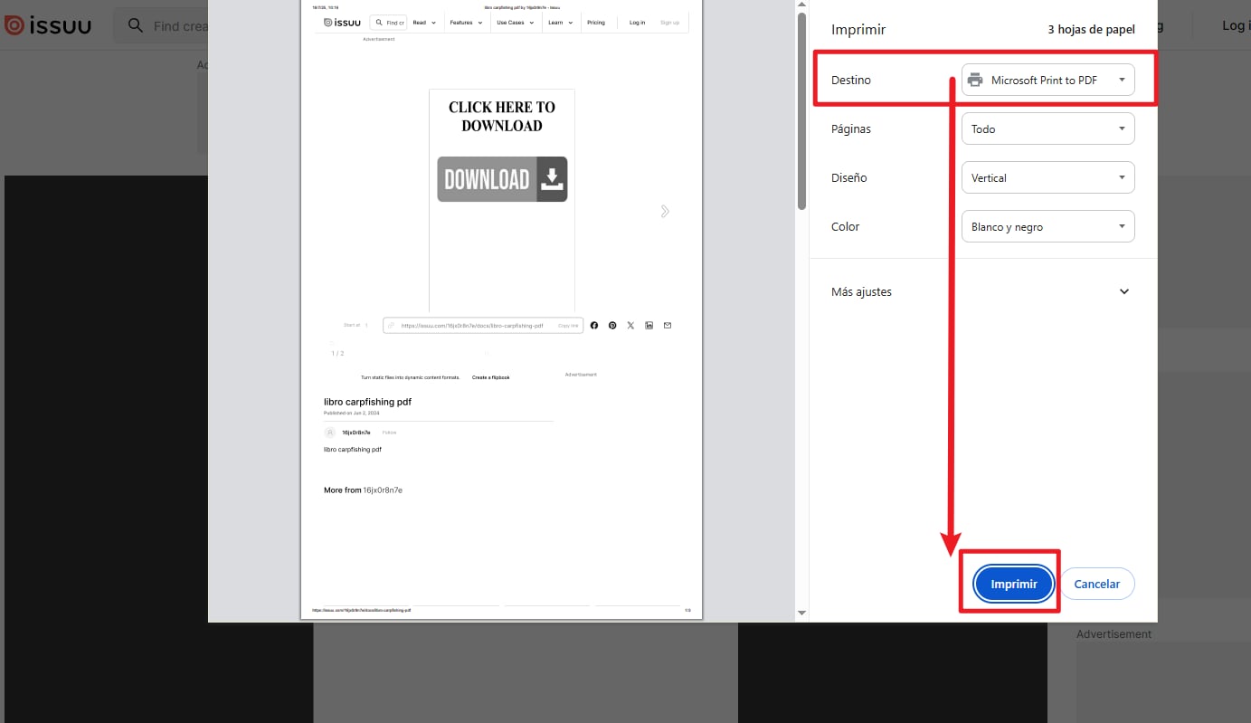 imprimir issuu como pdf
