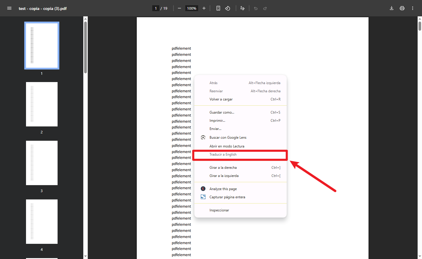 ¿Se puede traducir un PDF en Google Chrome?