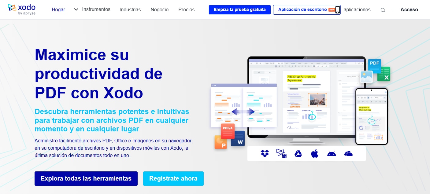 convertir DOC a PDF con Xodo PDF