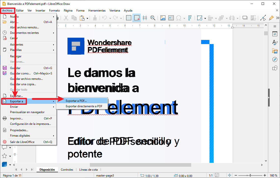 proteger PDF con contraseña gratis con LibreOffice