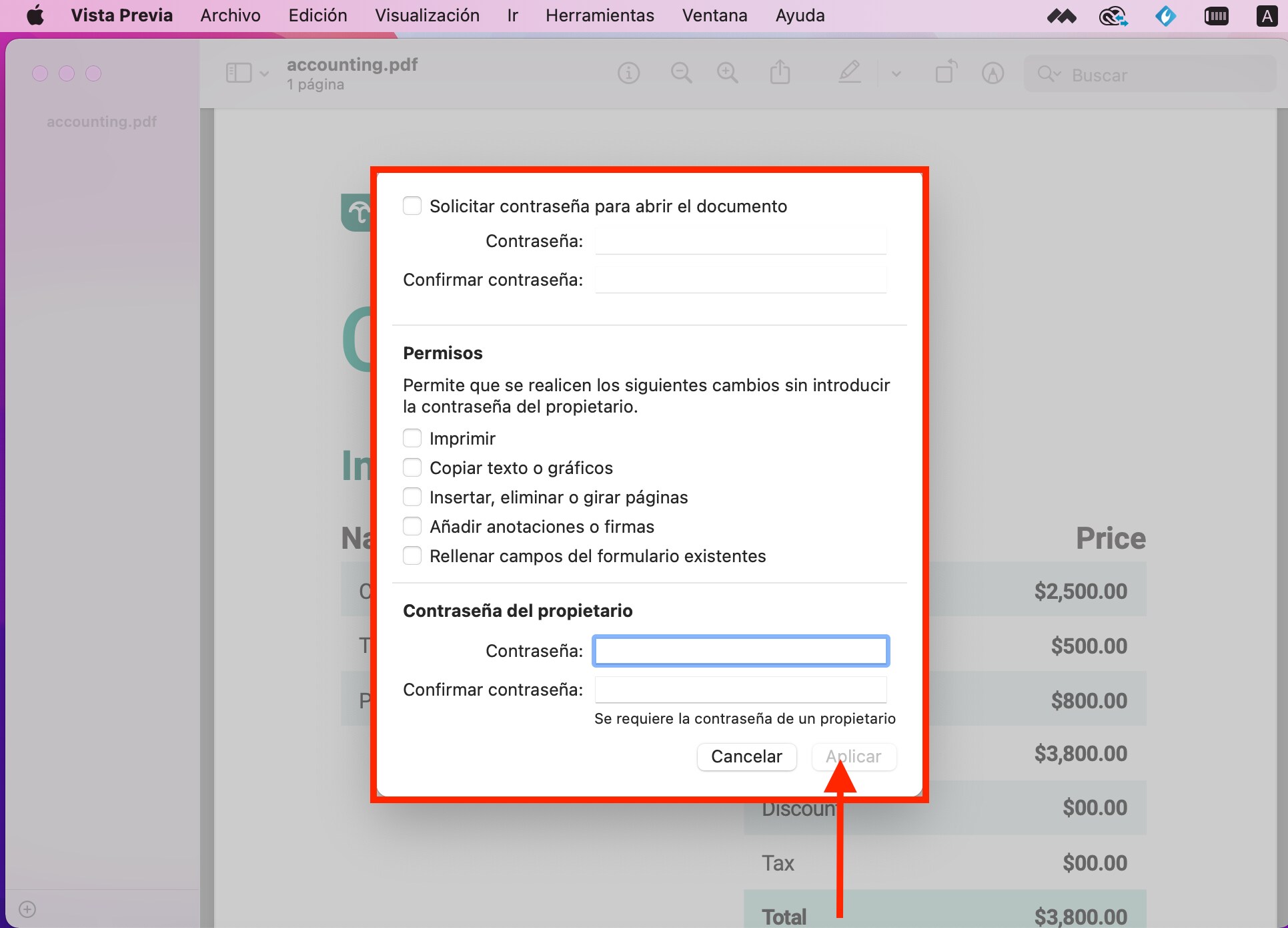 Cómo proteger un PDF gratis en Mac