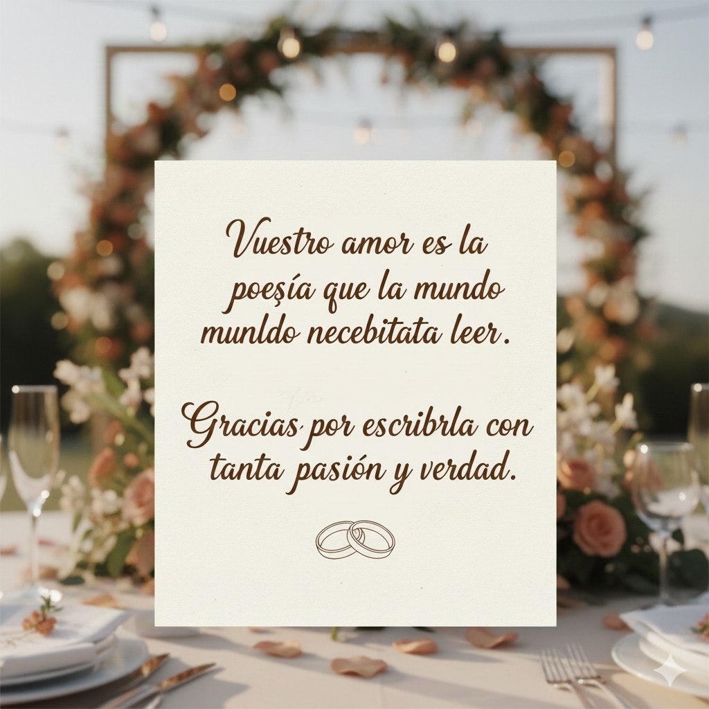 Dedicatorias poéticas y profundas para felicitar a los novios