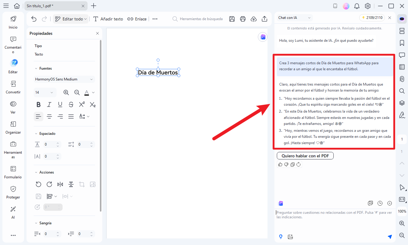 generar frases de Día de Muertos