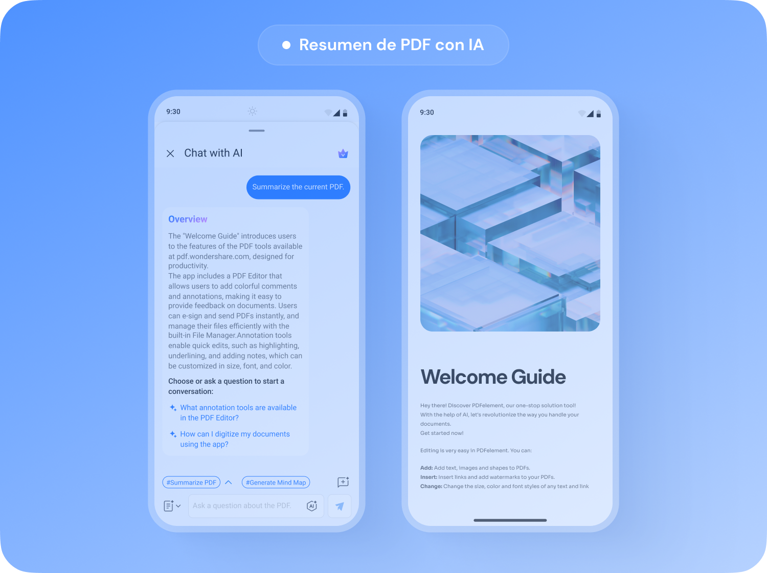 Resumen de PDF con IA para Android