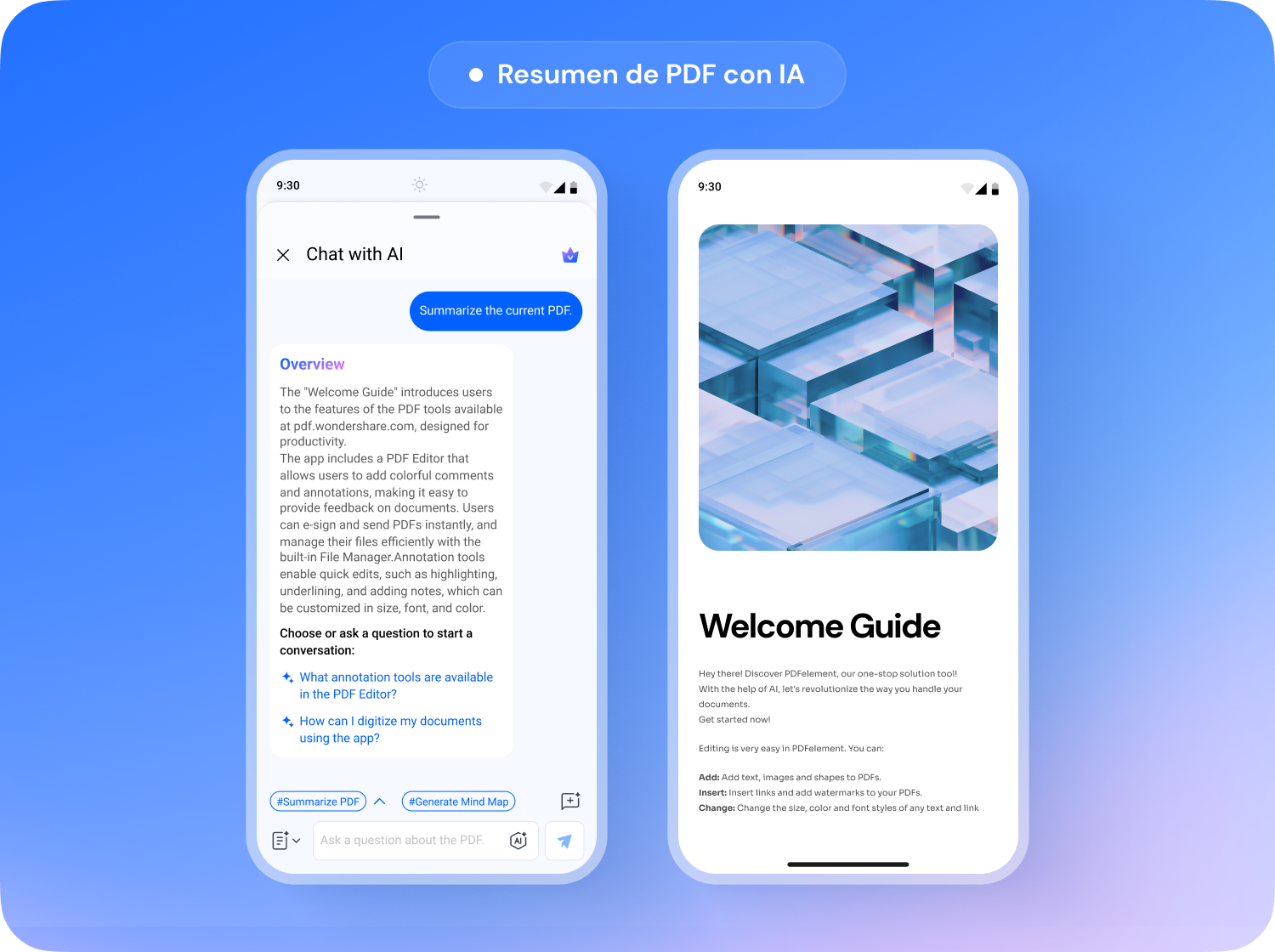 Resumen de PDF con IA para Android