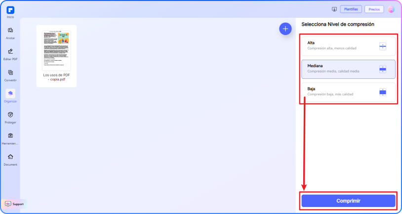 comprimir pdf paso 2