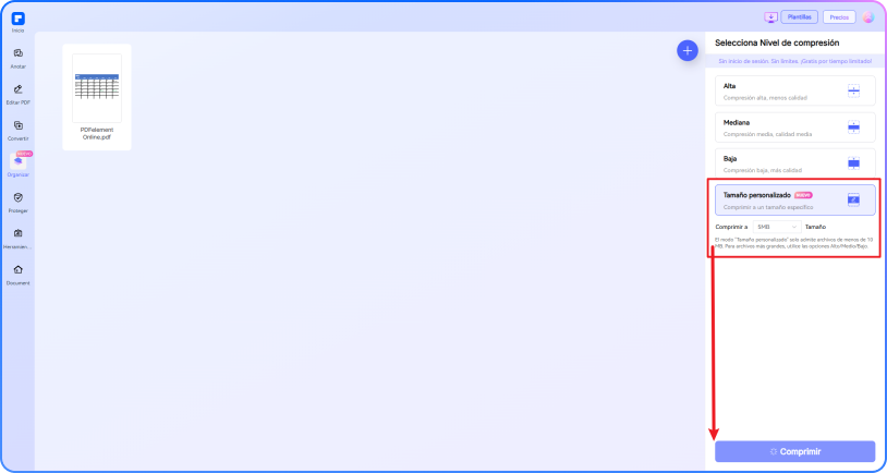 comprimir pdf paso 2